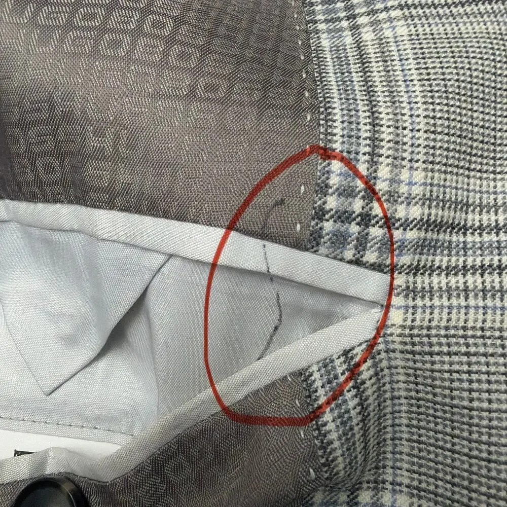 Hugo Boss Mens Blazer 42L Wool Gray Plaid Jacket Italy